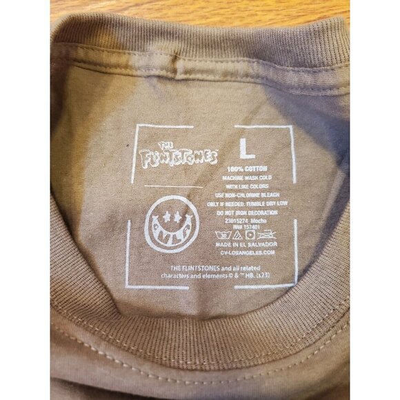 The Flintstones Pebbles Graphic T-shirt Mens Size L Brown Civil Assets Collab - Picture 3 of 5